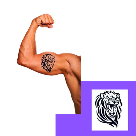 Tribal Löwe Tattoo