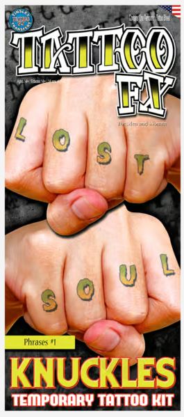 Knuckles Words & Phrases Tattoos