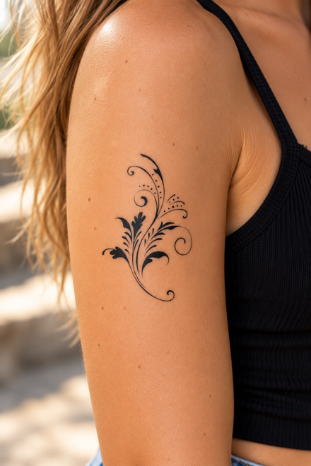 Zierlicher Efeu Tattoo