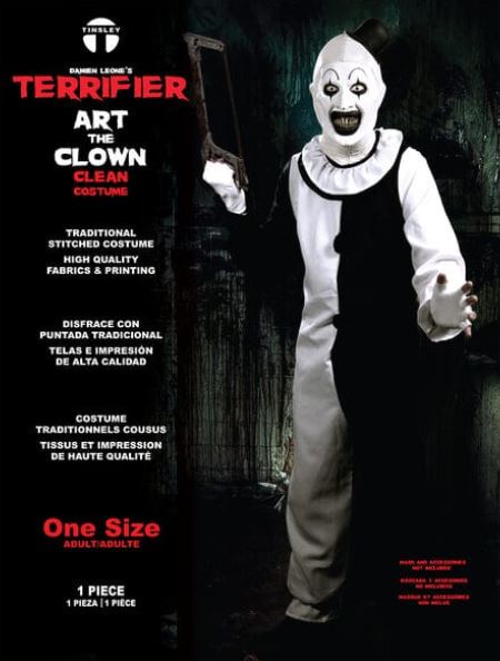 Terrifier 3 Costume 'Art The Clown Clean' Tinsley Transfers