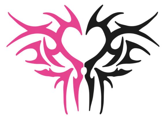 Tatuaje Temporal Corazón Tribal - Tattoonie
