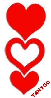 Tantoos Tre Cuori (20 Sticker Solari)