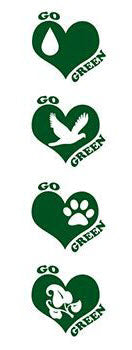 4 Go Green Corazón Tatuajes