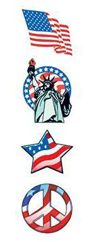 4 Vereinigte Staaten Flagge Tattoos