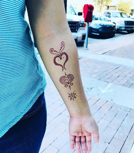 Tatuagens Todos Corações Henna