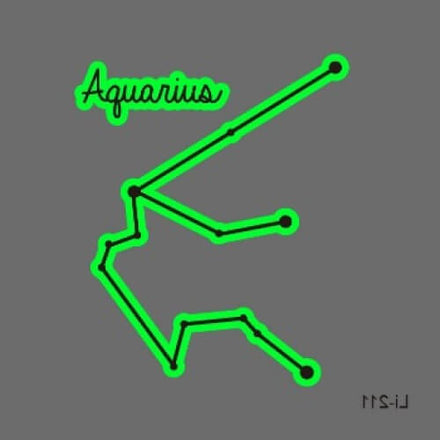 Tatuaggio temporaneo "Aquarius Constellation Glow