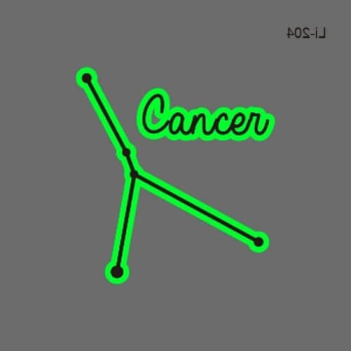 Cancer Constellation Glow Temporary Tattoo