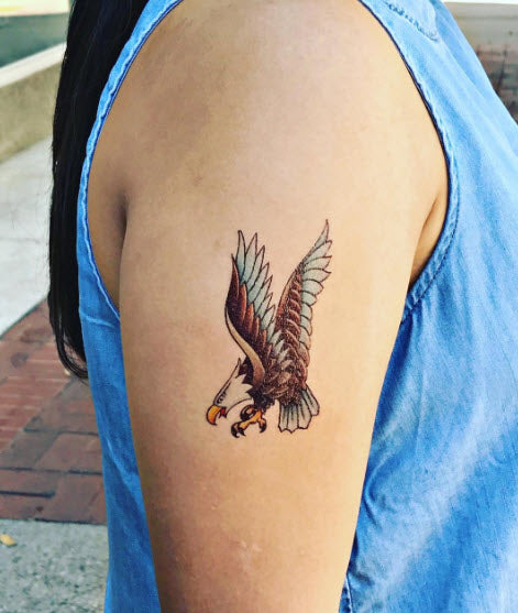 73 Classic Eagle Tattoos On Arm - Arm Tattoos, Arm Tattoo Pictures