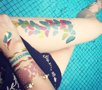 Borboletas metálicas coloridas (8 tatuagens)