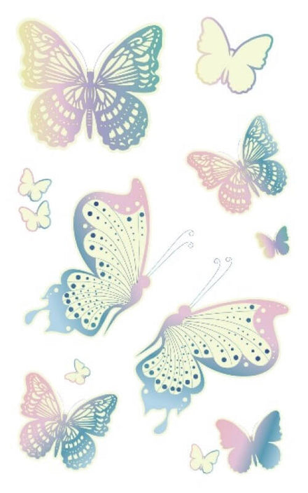 Bezaubernde Schmetterlinge Glow Temporäre Tattoo