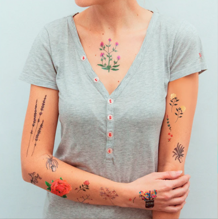 Floral Pack - Tattoonie (9 Tatuajes)