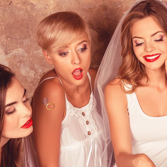 Anillo De Diamante Metalico Tatuaje