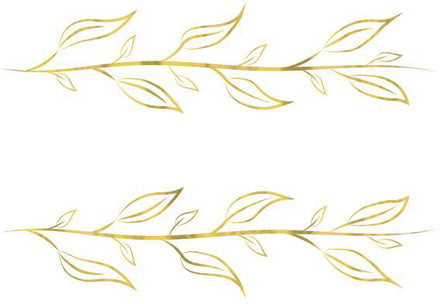 Metallic Gouden Bladeren Armband Tattoo