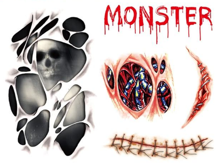 Tatuaje de Monstruo de Halloween