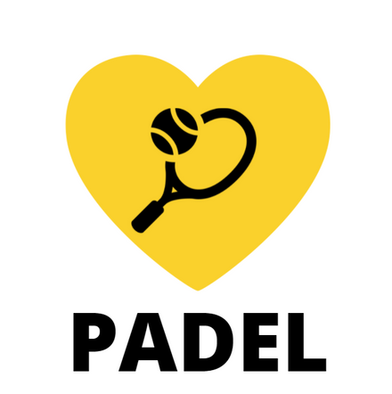 Tatouage "I love padel" - jaune