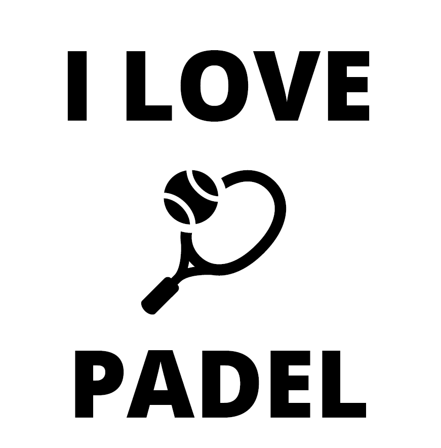 Tatouage "I love padel" - noir