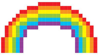 Pixel Rainbow Tattoo