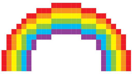 Pixel Rainbow Tattoo