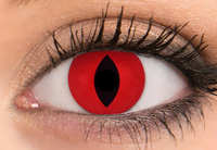 Lentes de contacto de color rojo ojo de gato
