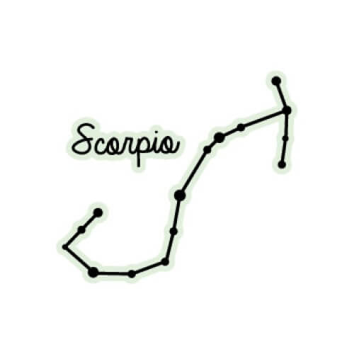 Scorpio Constellation Glow Temporary Tattoo
