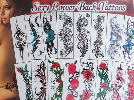 Tatuagens Sensuais o Fundo das Costas (16 tatuagens diferentes)
