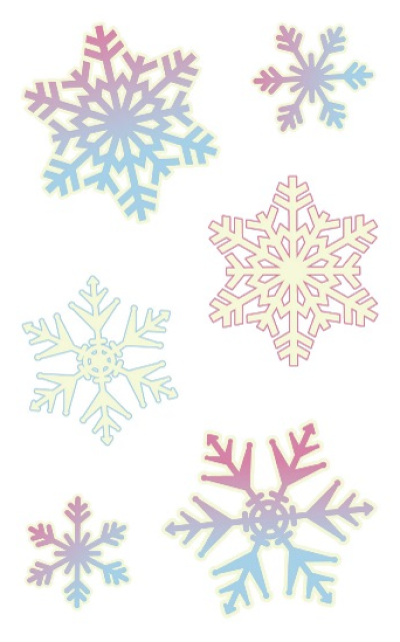 Schnee-Sterne Glow Temporäres Tattoo
