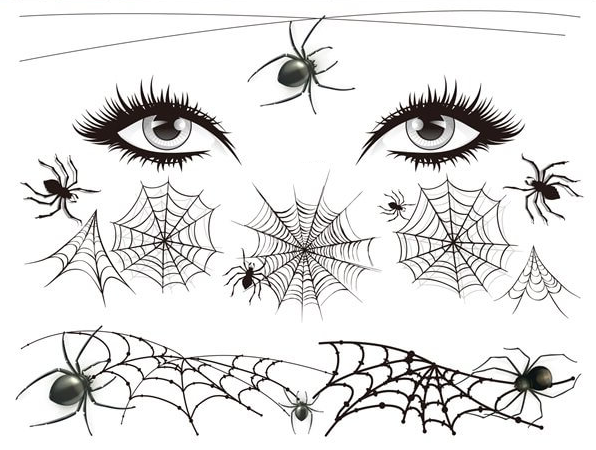 Halloween Spider / Spider Web Face Mask