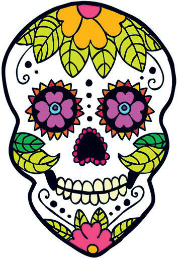 Sunflower Skull Day of the Dead Tattoo