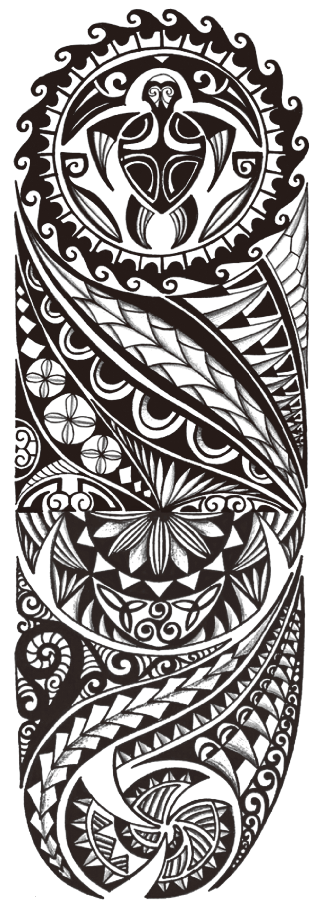 Flower Tattoo with Maori/polynesian Design | Side Wrist Tattoo for Girls -  YouTube