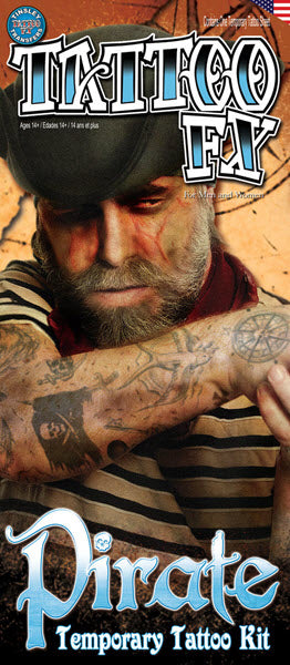 Conjunto de Tatuagem Pirata Bucaneiro