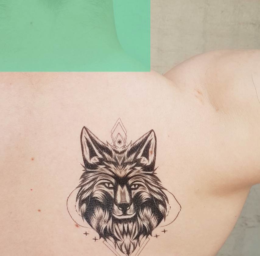 Stolzer Wolf | Temporäre Tattoos