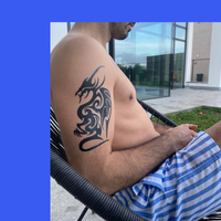 Schwarzer Stammesdrache Temporäres Tattoo