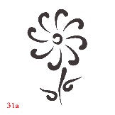 Abstrakt Blume Tattoo