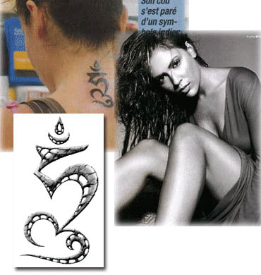 Alyssa Milano - Hindu Dharma Tattoo
