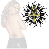 Anastacia - Ankh Cross Tattoo
