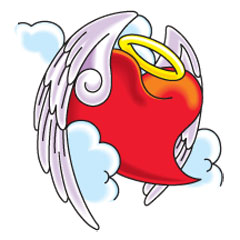 Winged Angel Heart Tattoo