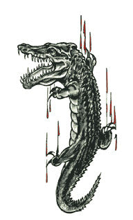 Angry Crocodile Tattoo