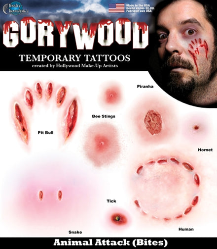 Ataque Animal & Mordidelas - Tatuagens Gorywood