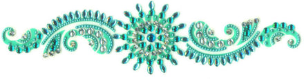 Aqua Body Crystal Band Jewelry Sticker