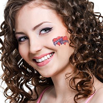 Tatuaggio Glitter Di Cuori Bad Girl