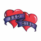 Bad Girl Herzen Glitter Tattoo