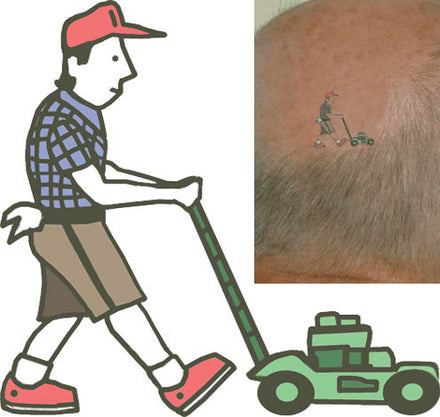 Bald Lawnmower Tattoo