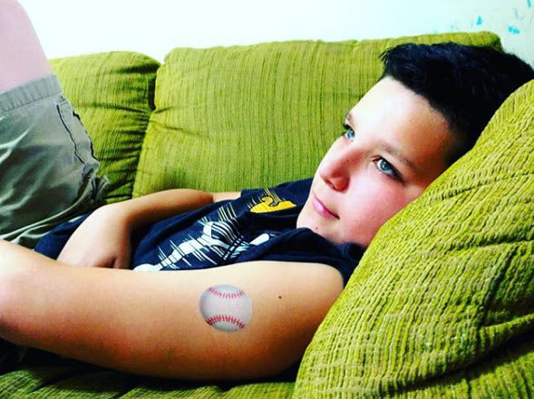 Tatuaggio Temporaneo Palla Baseball