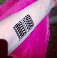 Bar Code Be Yourself Don't Conform Tattoo