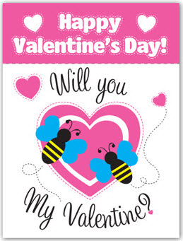 Bee Mine Valentinstag Tattoo-Karte