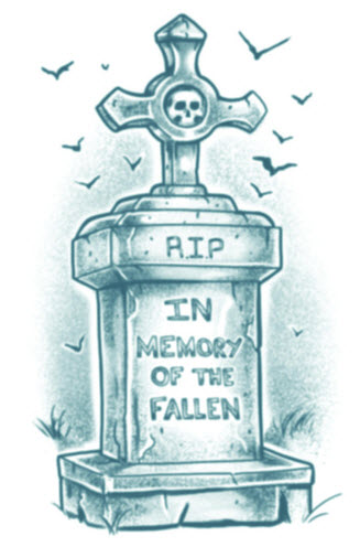 Biker Tombstone Tattoo