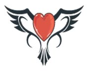 Small Bird Heart Tattoo