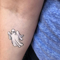 Tatuaggio Di Fantasma Con Occhi Neri