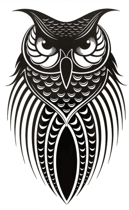 Black Owl | Temporary Tattoos