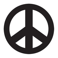 Black Peace Sign Tattoo